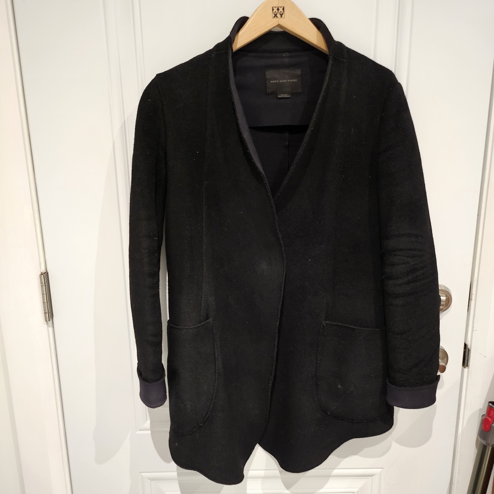 Marie Saint Pierre Black Single Button Coat